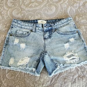 Girls O'Neil Destructed Denim Shorts size 8